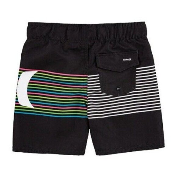 Hurley Kids Slash Pull-on Boardshorts (Little Kids) (Black) Boy's Swiim size 5 - Picture 2 of 5